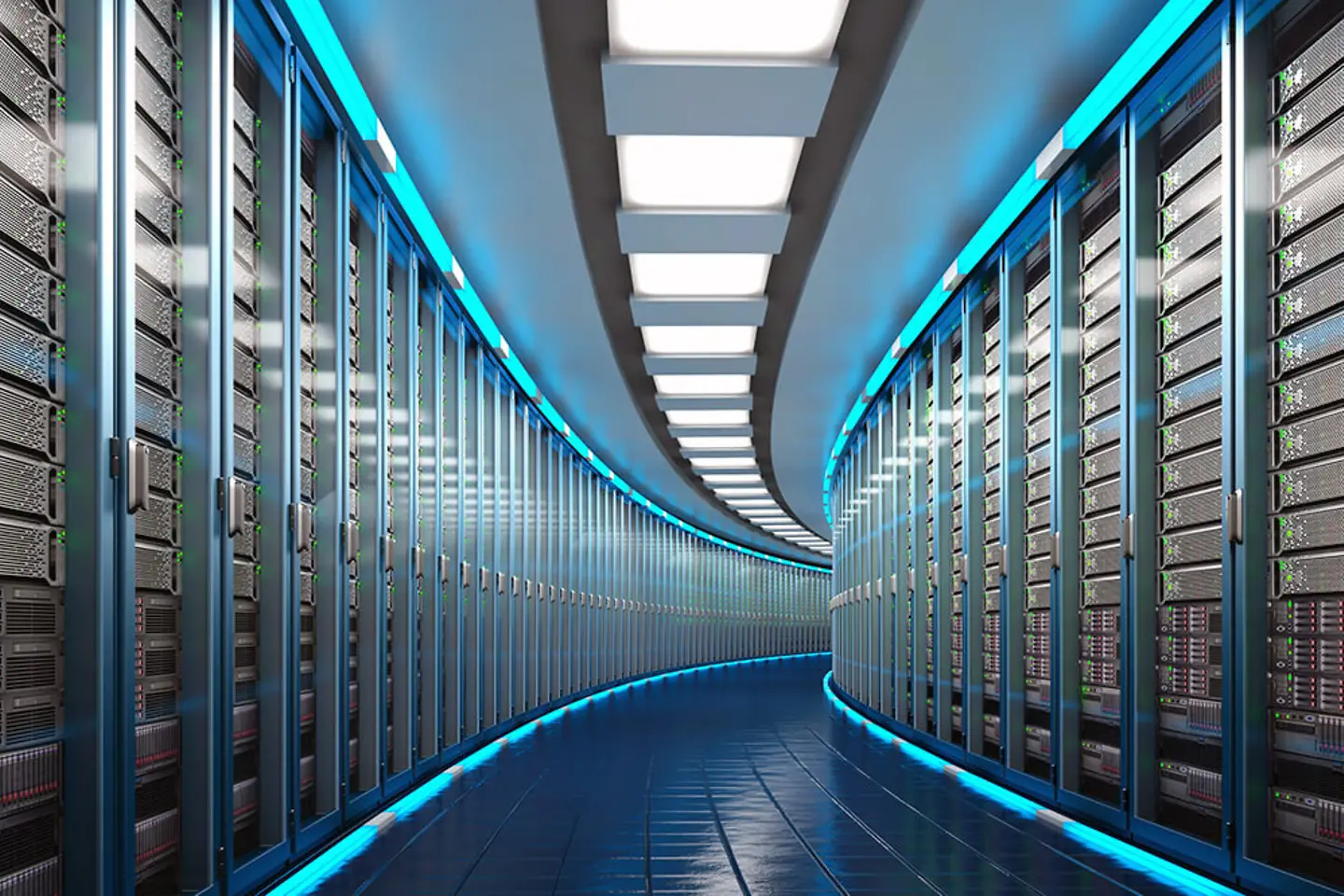 Vue d’un datacenter moderne