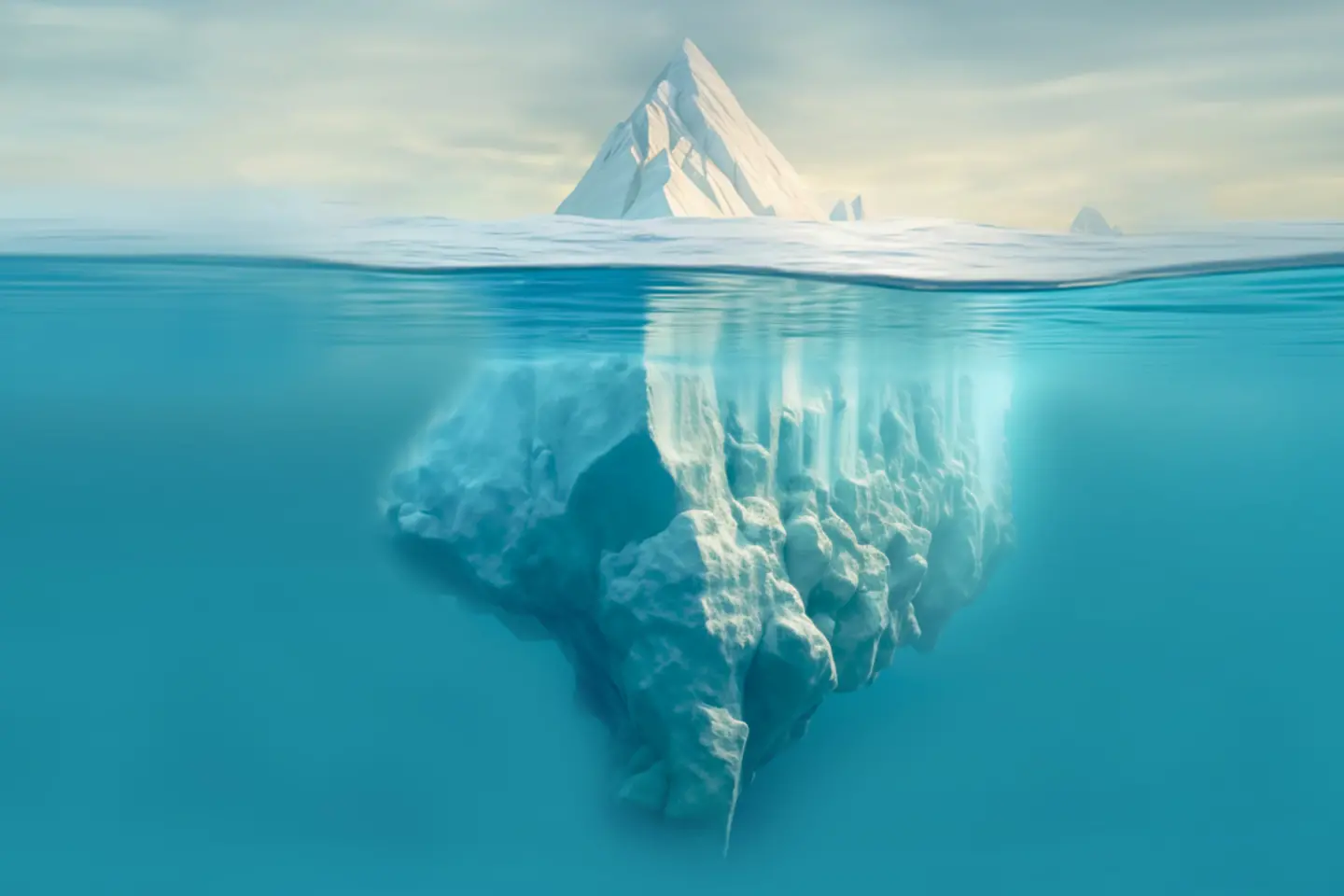 Ilustração de um iceberg – o poder do subconsciente