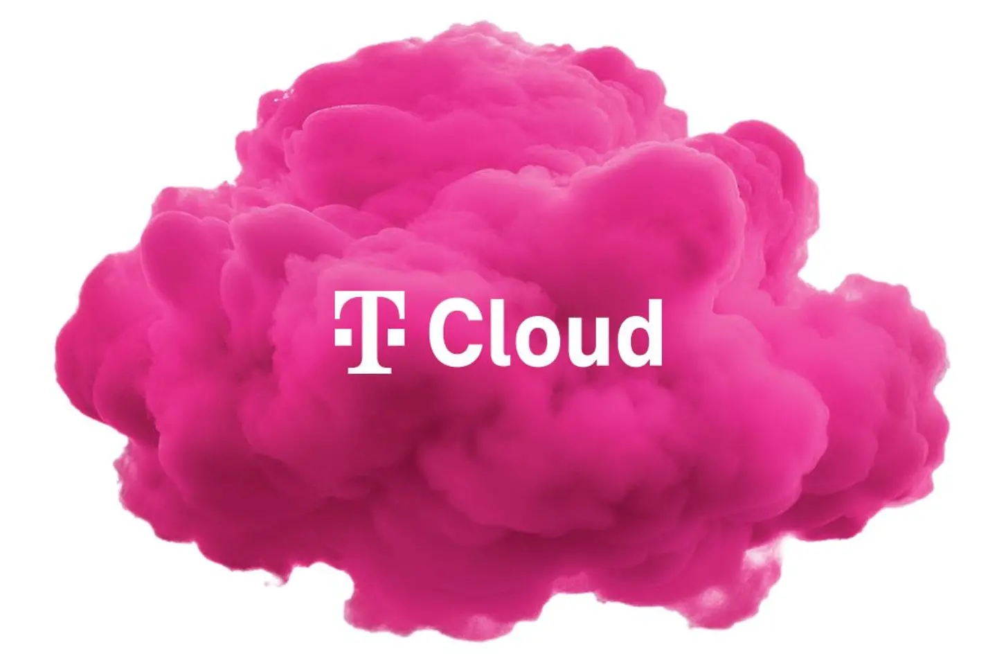 Nuage magenta avec le logo T Cloud.
