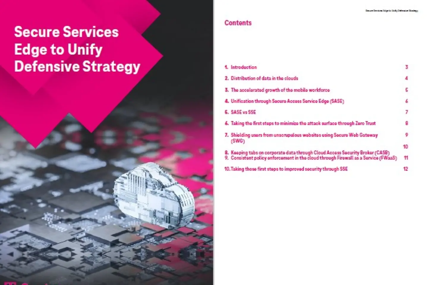 Cover and the next page as screenshot: White paper: Security Services Edge to unify defensive strategy